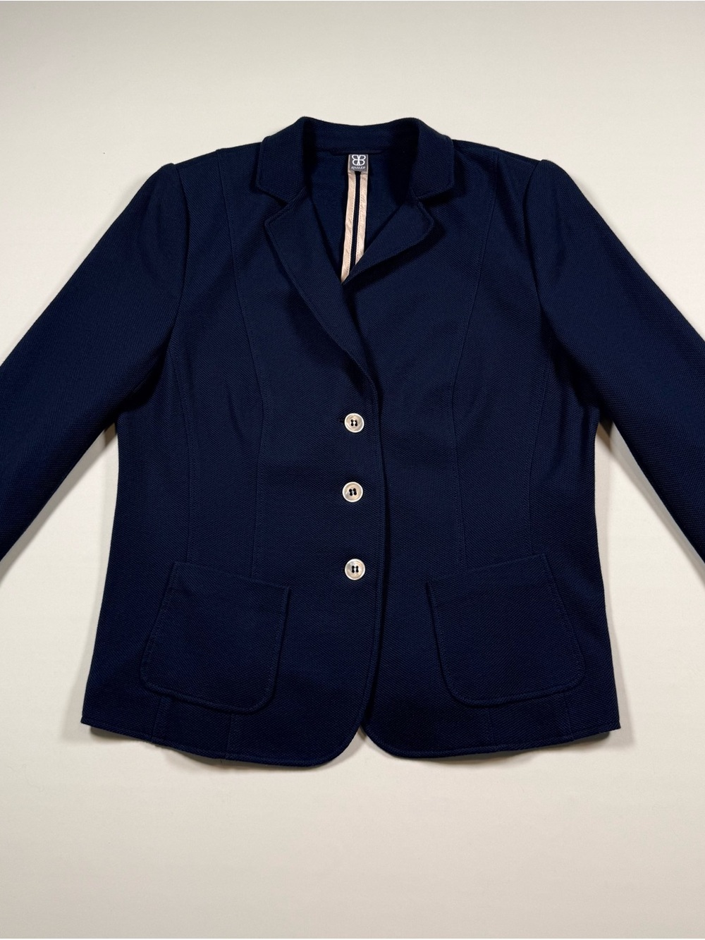Basler Navy Blue Blazer Jacket EU 42 US 12-14 Classic Tailored Business Preppy